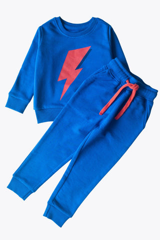 Bolt Sweatshirt Co-Ord Set in Cobalt Blue - Unisex