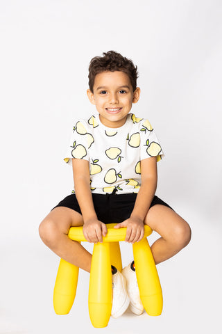 Fruit Buddy T-Shirt and Shorts Set in White - Unisex