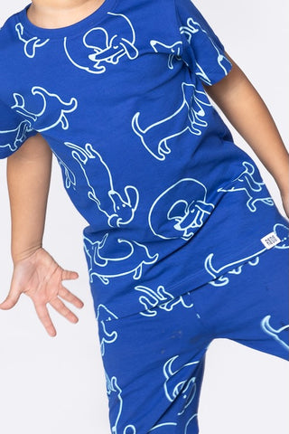 Doodle Poodle Co-ord Set in Cobalt Blue - Unisex